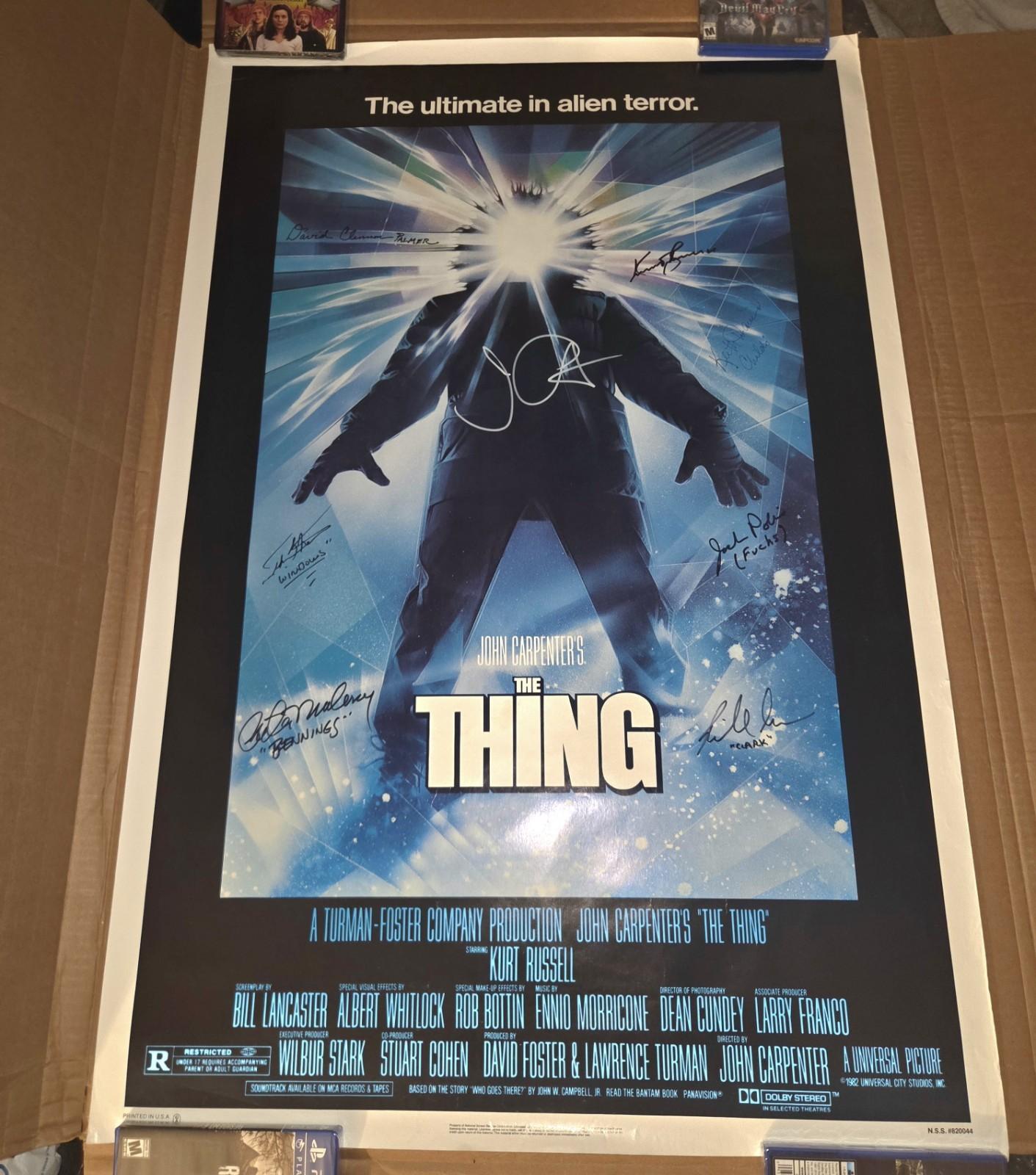 The Thing 1982 Original Poster 27 X41 Signed PLEASE READ