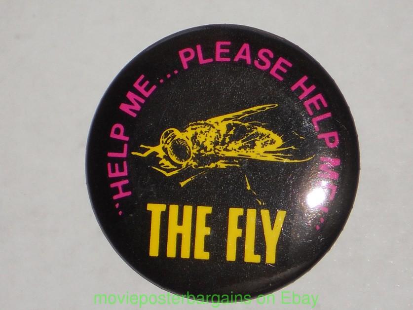 THE FLY 1986 PINBACK BUTTON Original Promotional Piece MOVIE POSTER Artwork