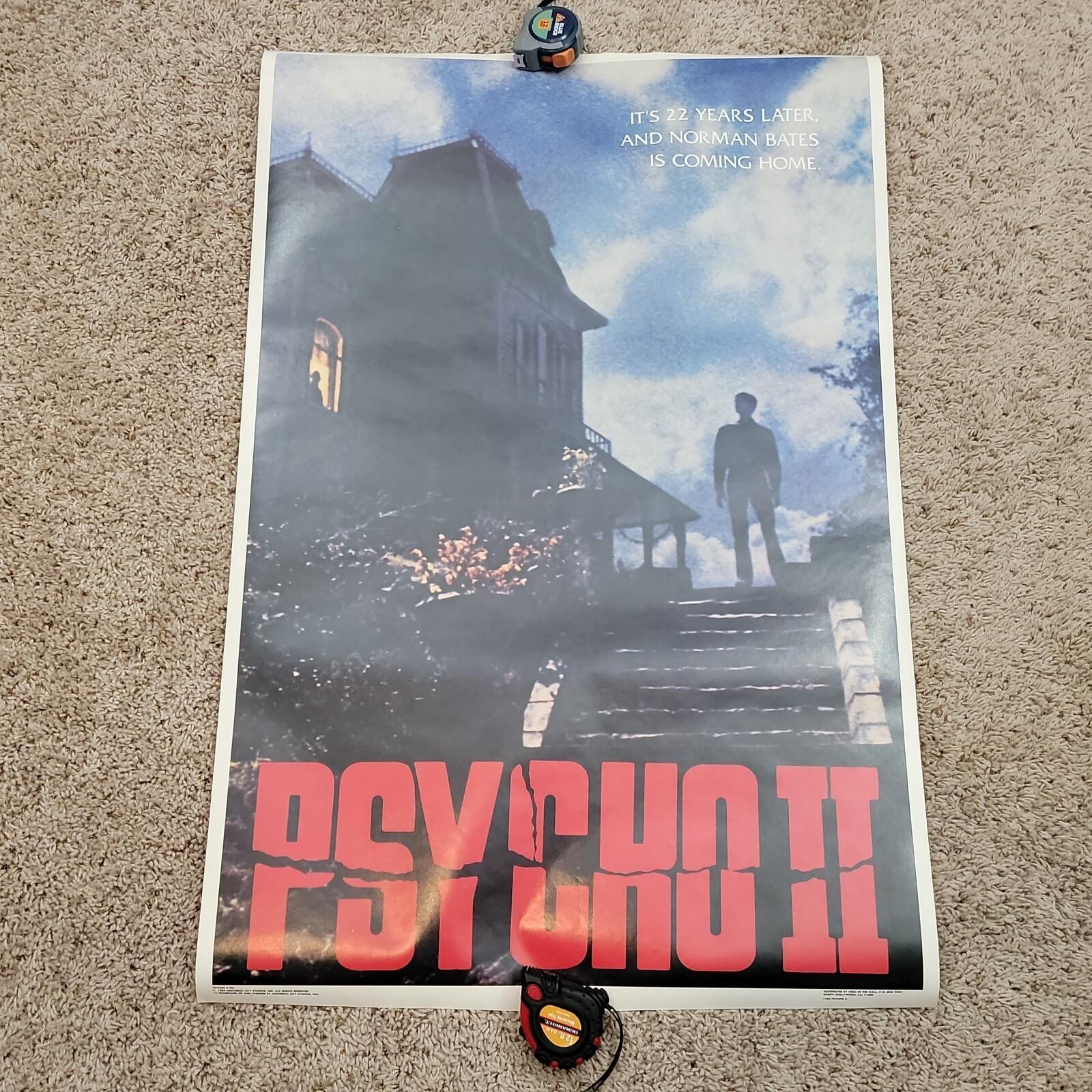 PSYCHO 2 II  ( 1983 ) - Rolled Original Bates Motel Universal Studios 34x23