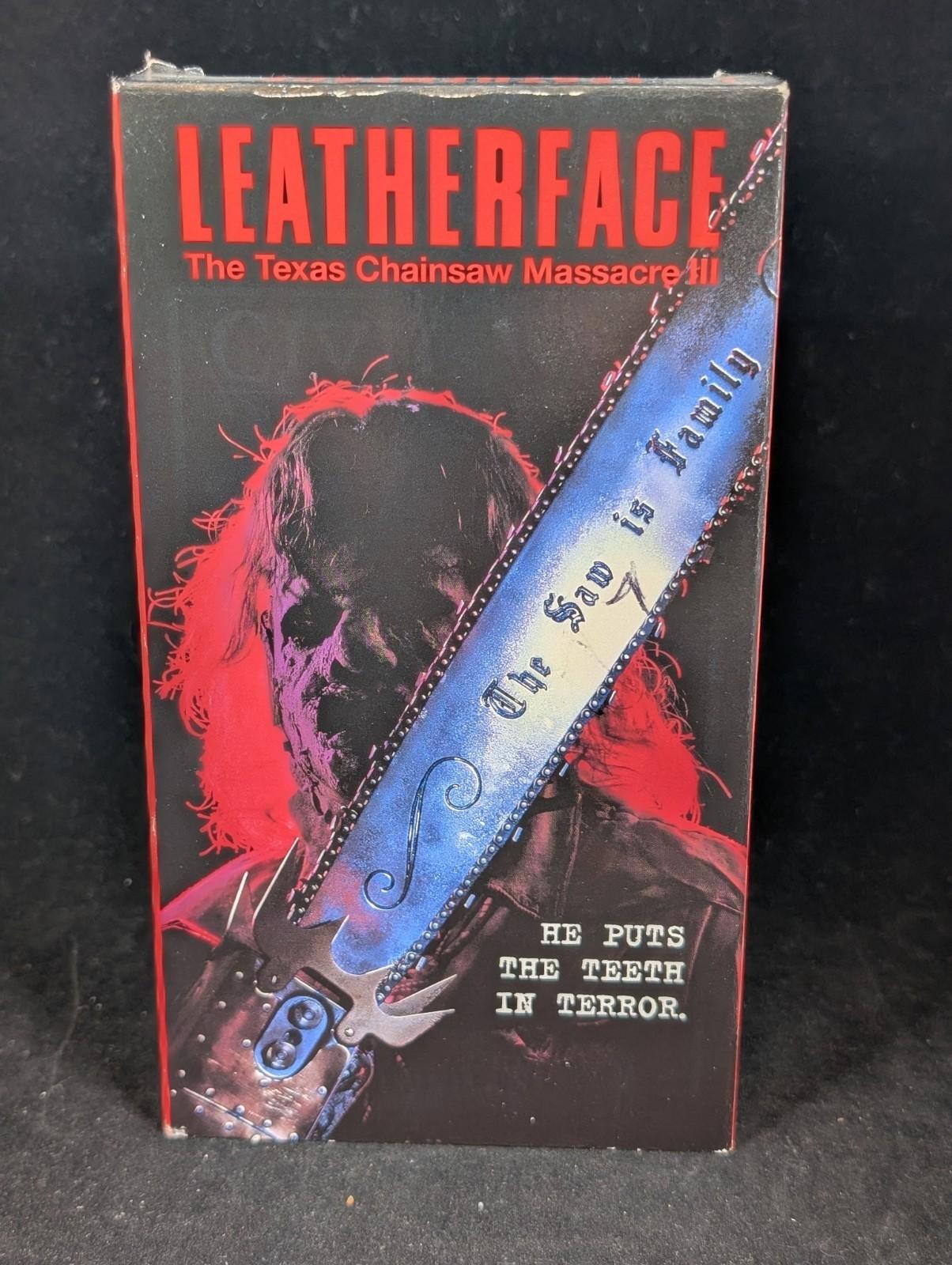 Leatherface Texas Chainsaw Massacre 3 III VHS Slasher Horror RARE