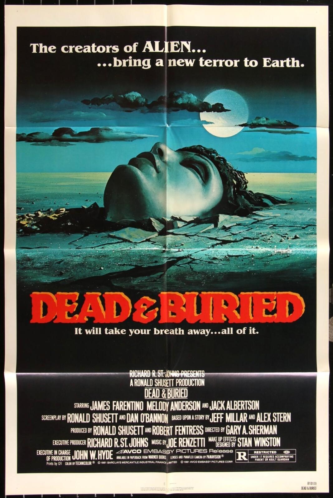 Dead & Buried (1981) Original Movie Poster Folded 27x41