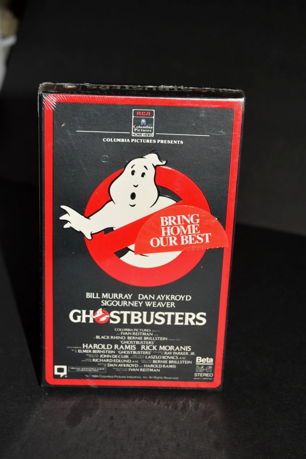 Vintage Ghostbusters Betamax SEALED NOT VHS Embossed 1984 Near Mint