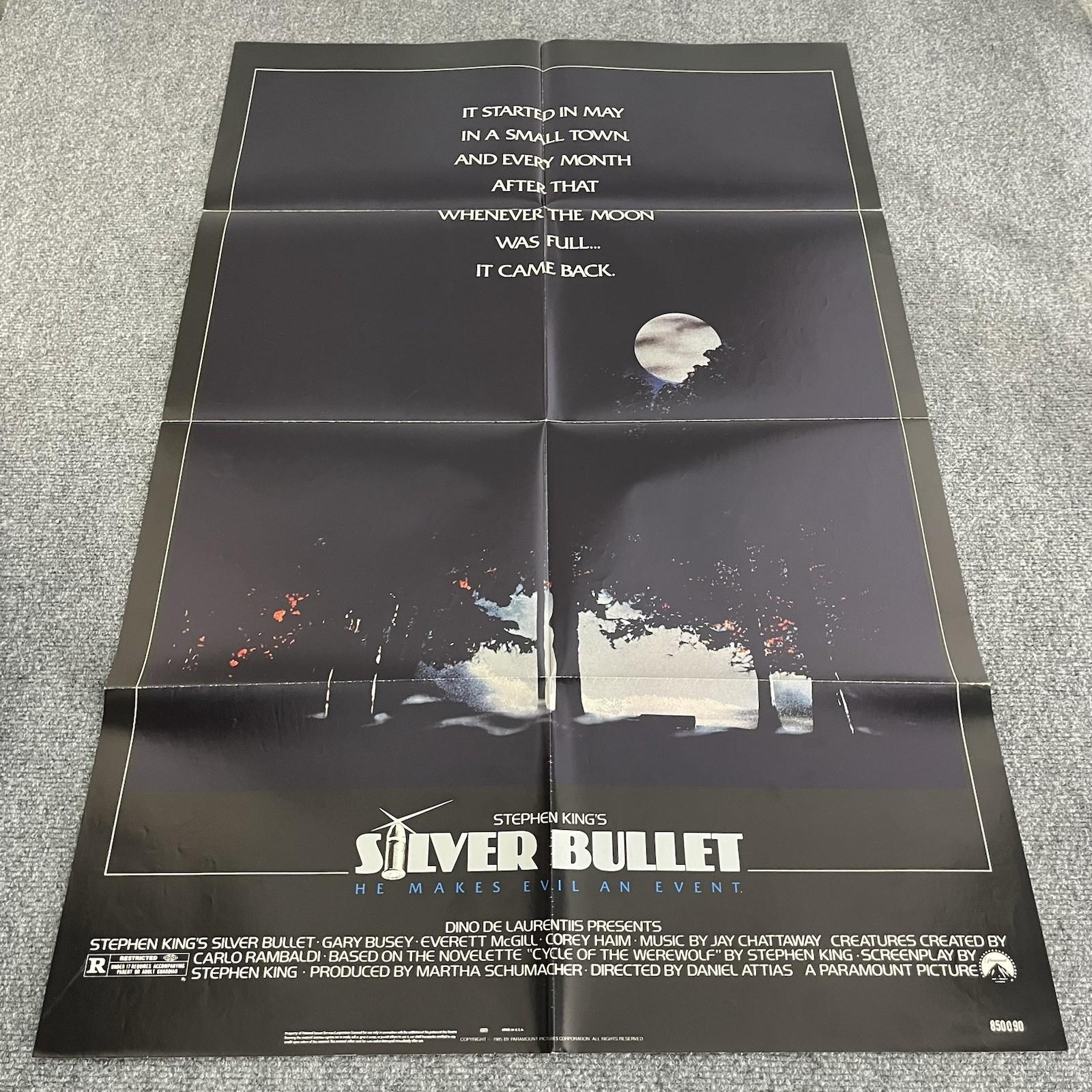 Silver Bullet 1985 Horror Movie Poster 27x41 Original Folded One-Sheet Vintage