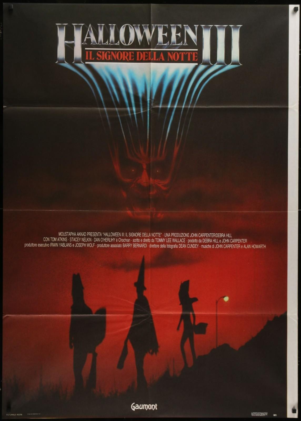 Halloween III: Season of the Witch (1982) Original Folded Italian Movie Poster