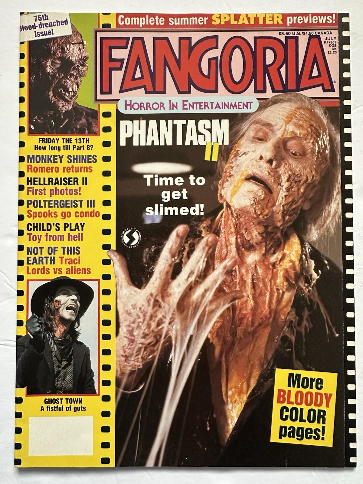 FANGORIA #75 July 1988 (Starlog) “Phantasm II” Cover, Friday the 13th VII