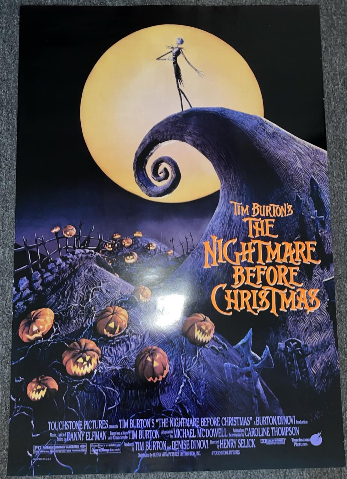 The Nightmare Before Christmas (1993) Original Movie Poster DS 27x40 Tim Burton 