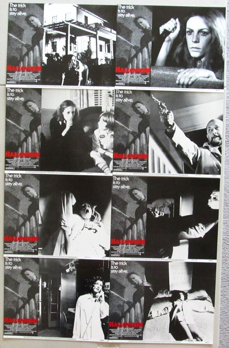 HALLOWEEN 11X14 LOBBY CARD SET OF 8 JAMIE LEE CURTIS 1978 JOHN CARPENTER SLASHER