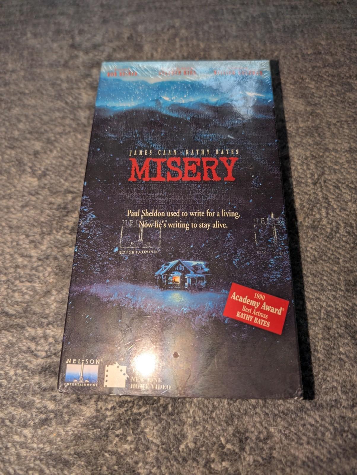 Vintage 1991 Misery First Press VHS Sealed  Stephen King Nelson Watermark Sealed