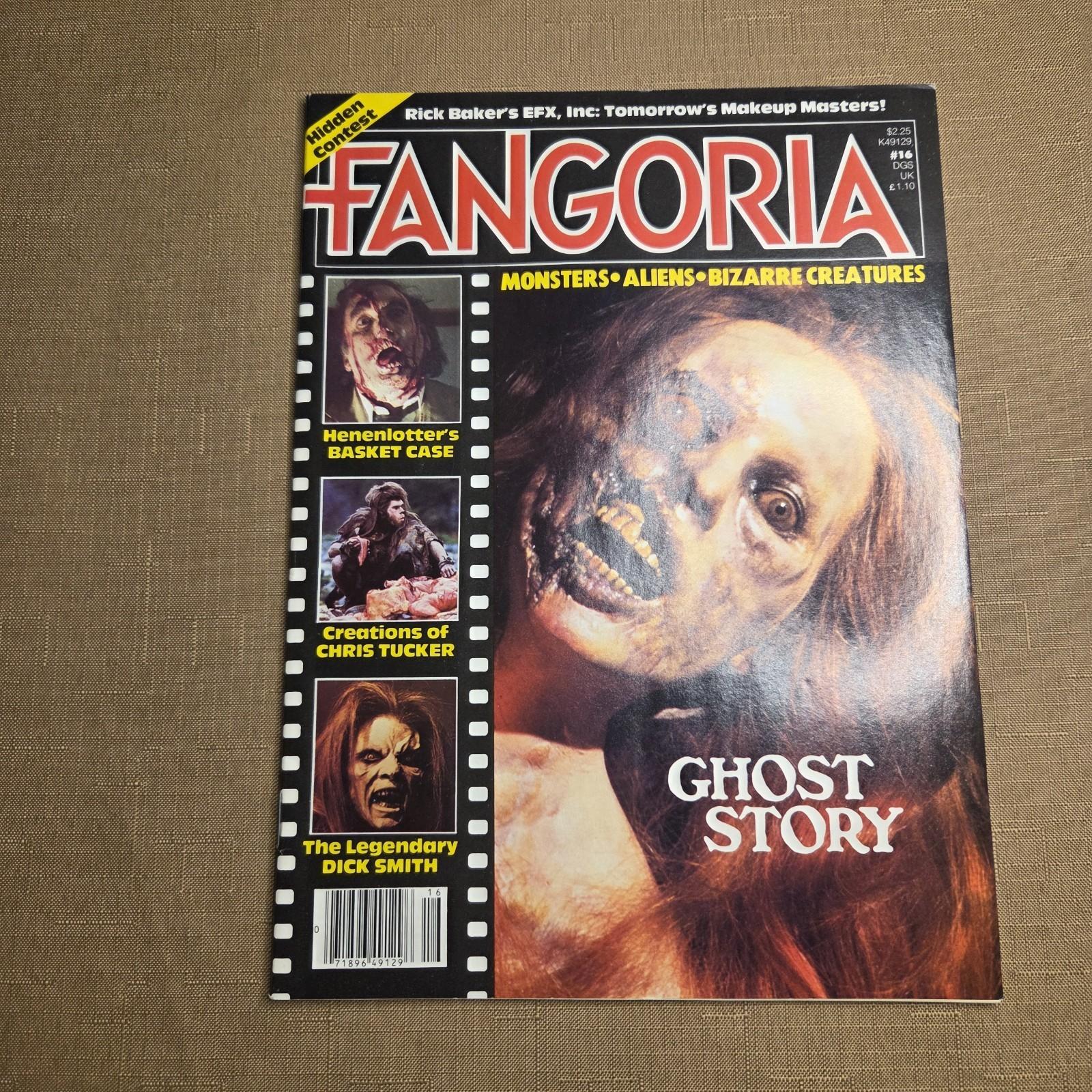 Coll: Vintage 1981 Fangoria Mag. #16: Ghost Story, Basket Case, Rick Baker—VG 