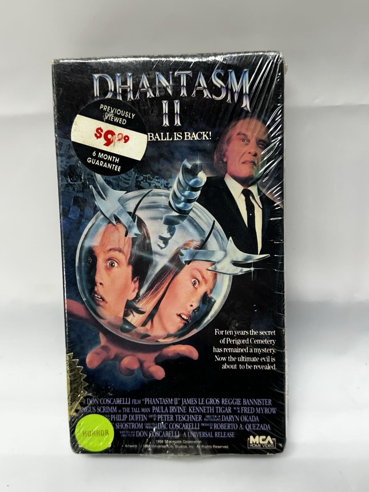 Rare Phantasm 2 MCA Factory Sealed VHS 80s Slasher II Vtg👌