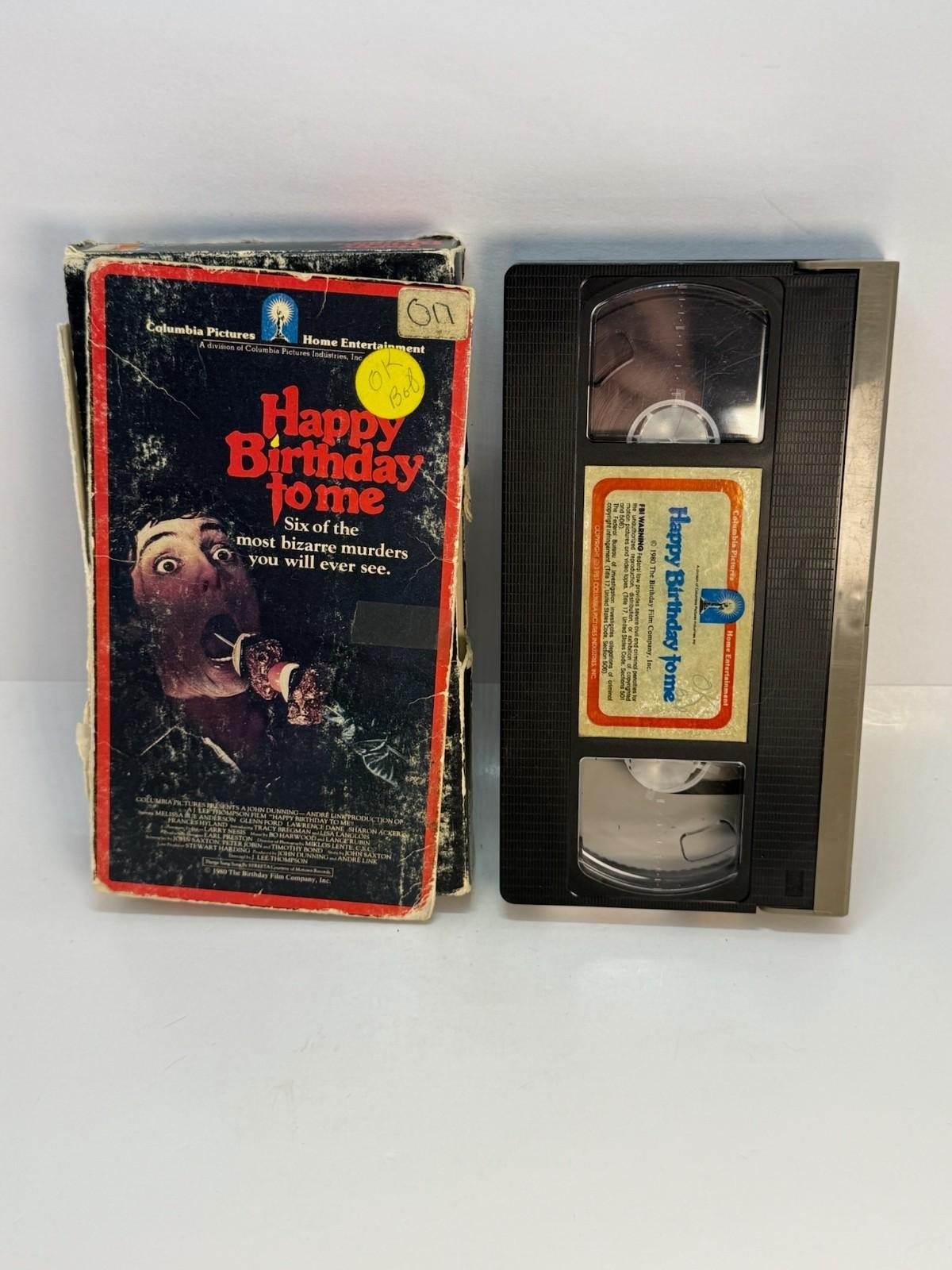 Happy Birthday to me - VHS 1980 Columbia Pictures 80s Horror Slasher RARE *B2G1