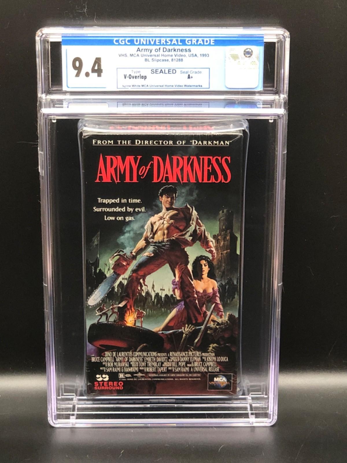 Army of Darkness (1992) - 1993 VHS - CGC 9.4 - SEALED Grade A+ First Print