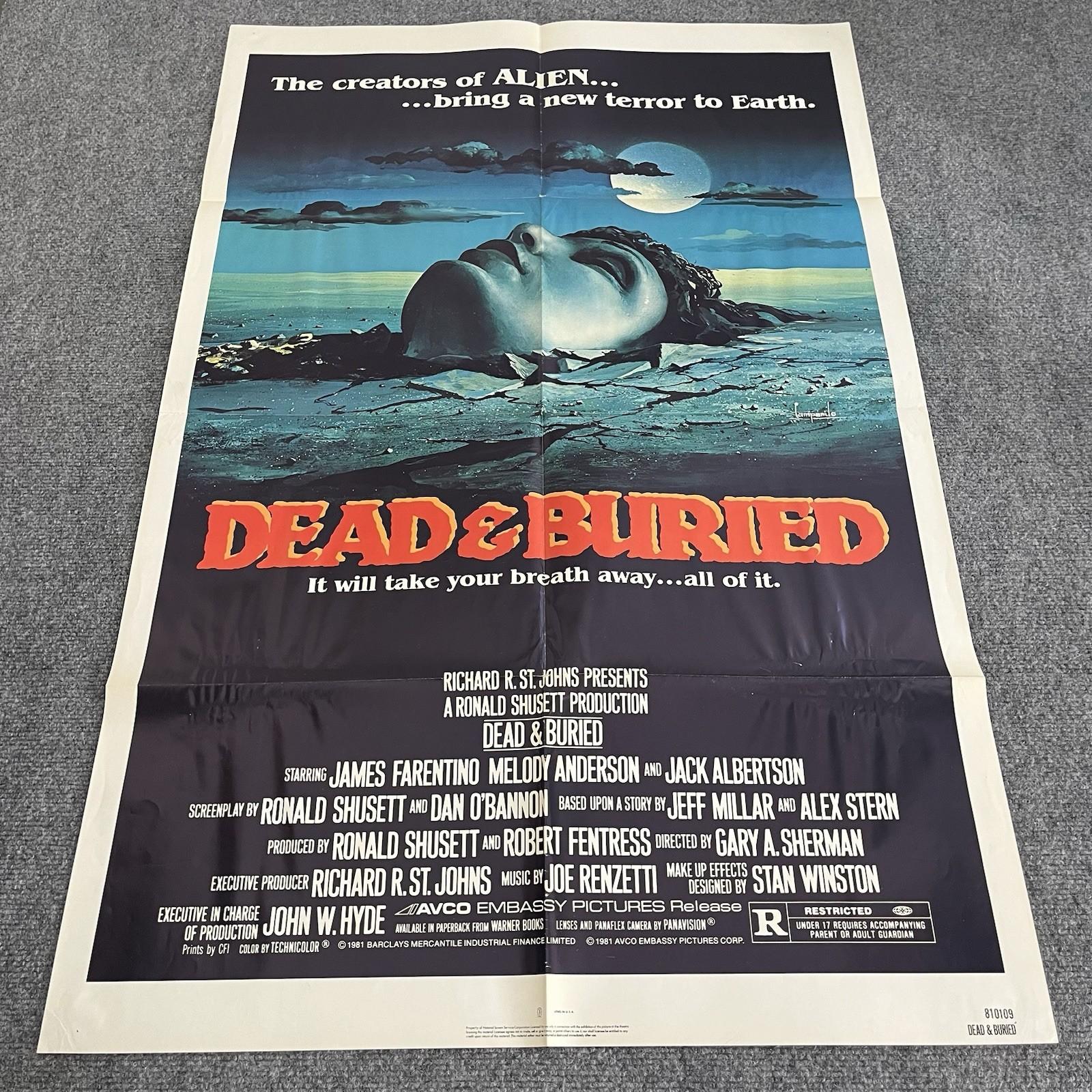 Vintage Original 1981 Dead & Buried Horror Movie Poster 27x41 NSS#810109