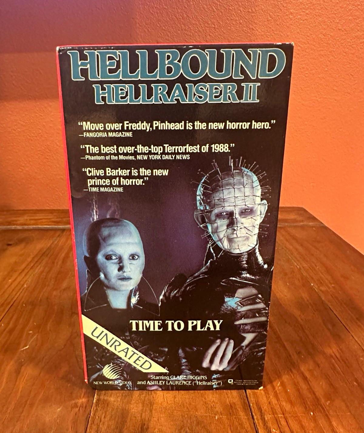 Hellbound Hellraiser II VHS 1989 New World Video Unrated Original Release Horror
