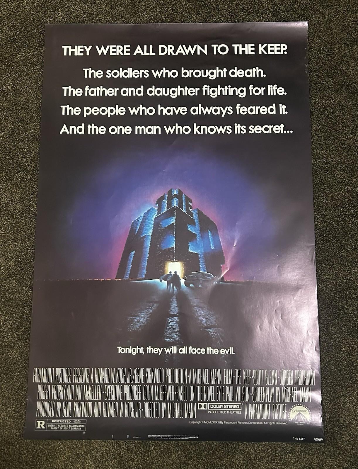 Vintage Original 1983 THE KEEP Rolled Movie Poster 27x41 RARE HORROR 830069