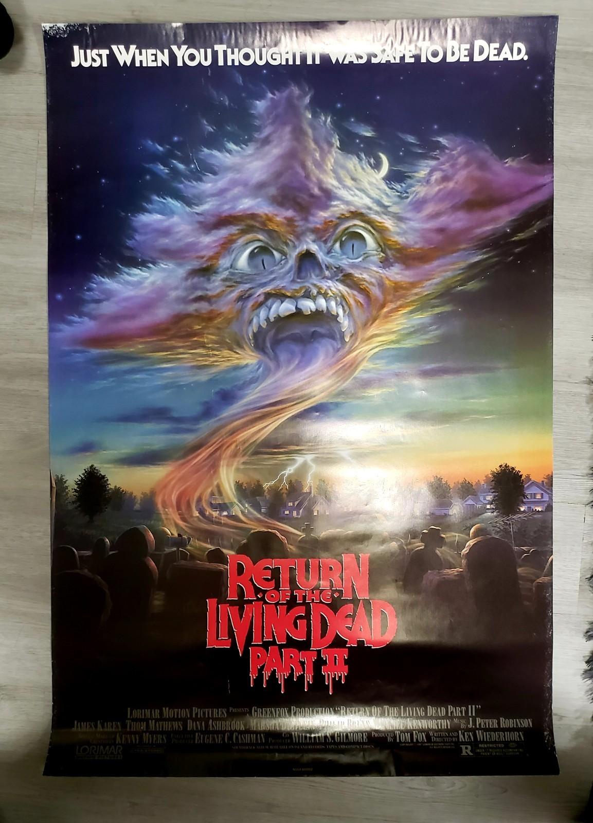 RETURN OF THE LIVING DEAD PART II ORIGINAL POSTER 27X40