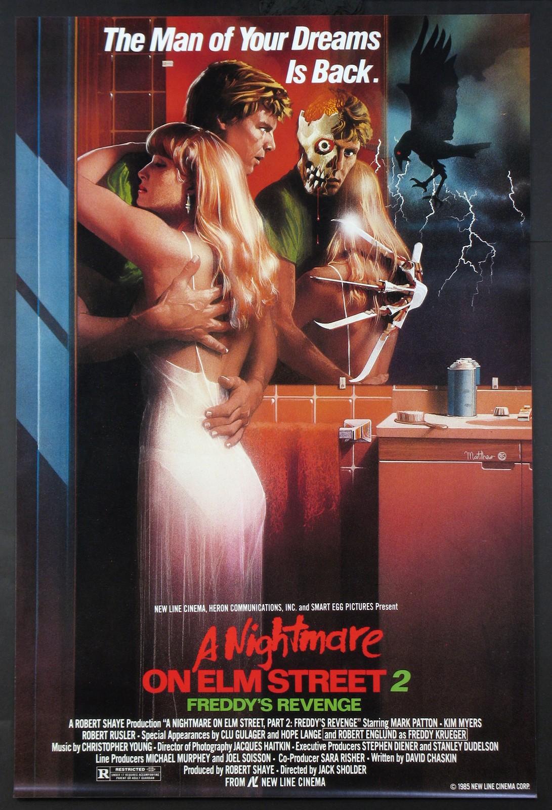 NIGHTMARE ON ELM STREET 2 FREDDY’S REVENGE HORROR 1985 1-SHEET ROLLED