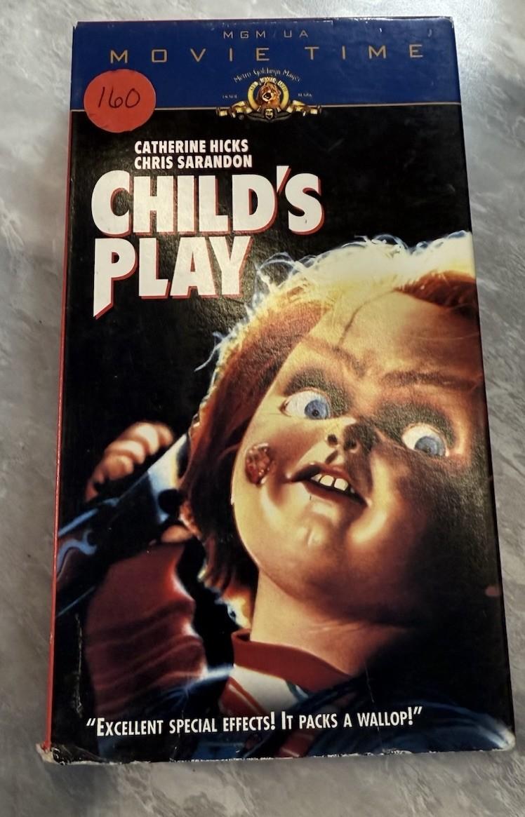Vintage Child's Play VHS Horror Movie Used By MGM 1988 Chucky Original