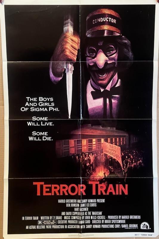 TERROR TRAIN 1980 ORIGINAL One Sheet MOVIE POSTER - JAMIE LEE CURTIS 27x41