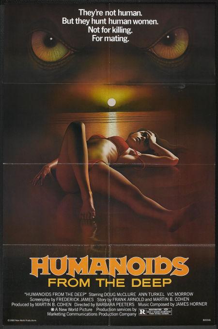 HUMANOIDS FROM THE DEEP original one sheet Monster movie poster DOUG MCCLURE