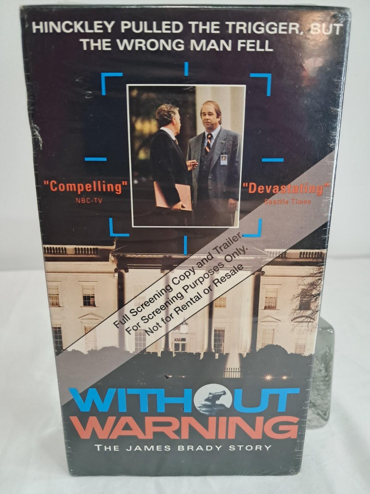  WITHOUT WARNING JAMES BRADY STORY VHS NEW WATERMARK Sealed NOS -read-