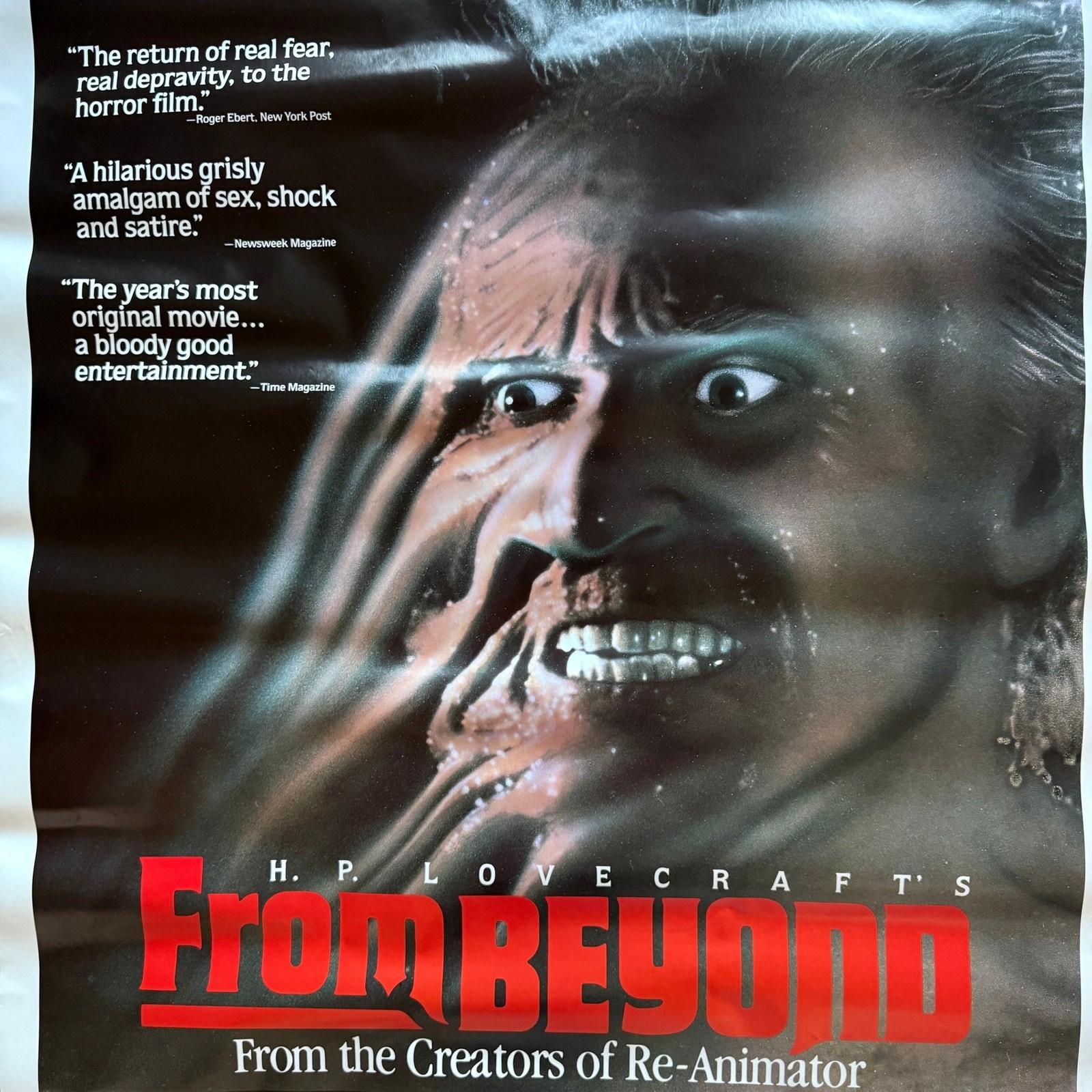 Original 1987 FROM BEYOND Video One Sheet Movie Poster 27X40” Rolled