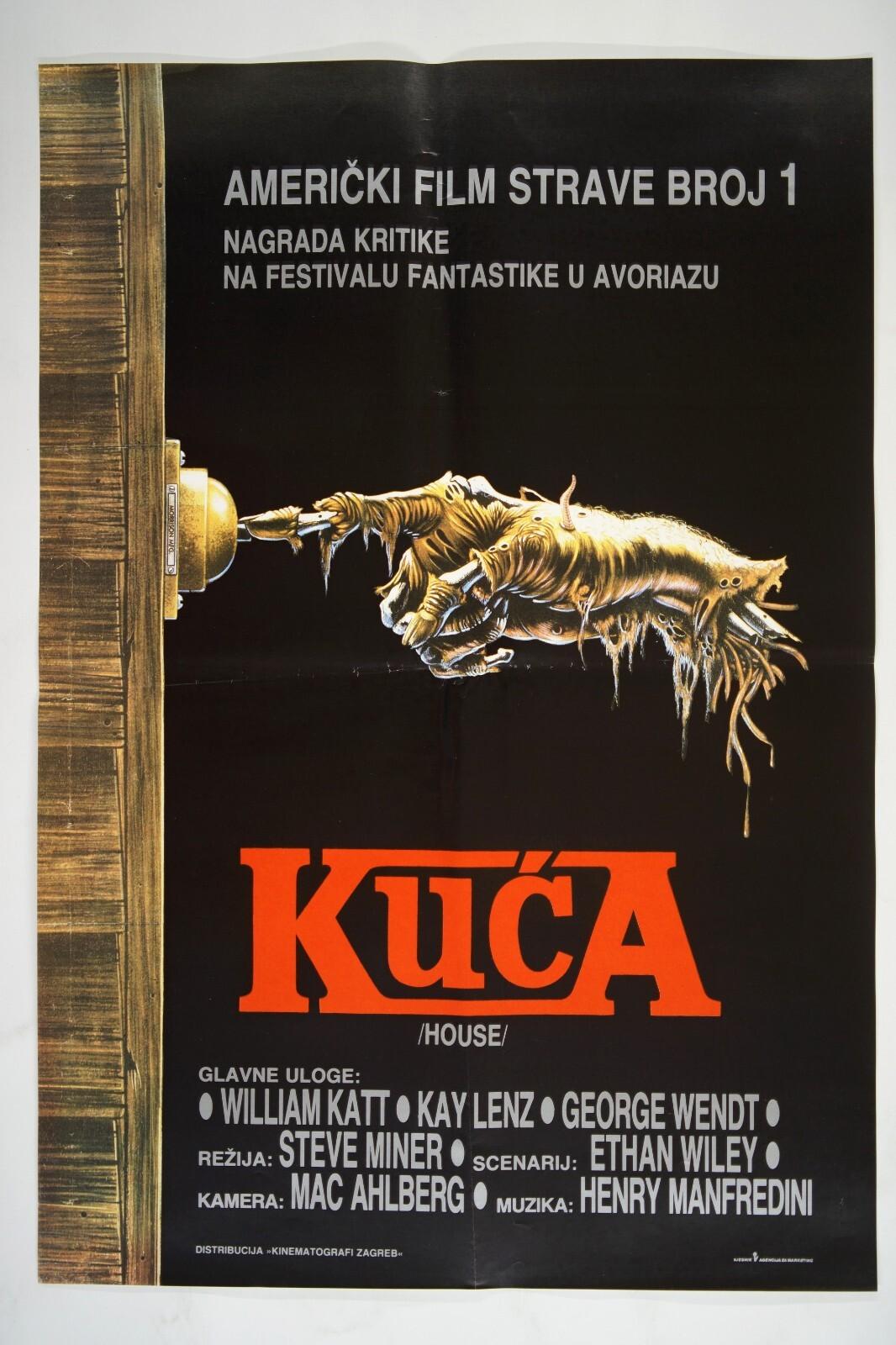 HOUSE Original YU movie poster 1985 WILLIAM KATT GEORGE WENDT STEVE MINER HORROR
