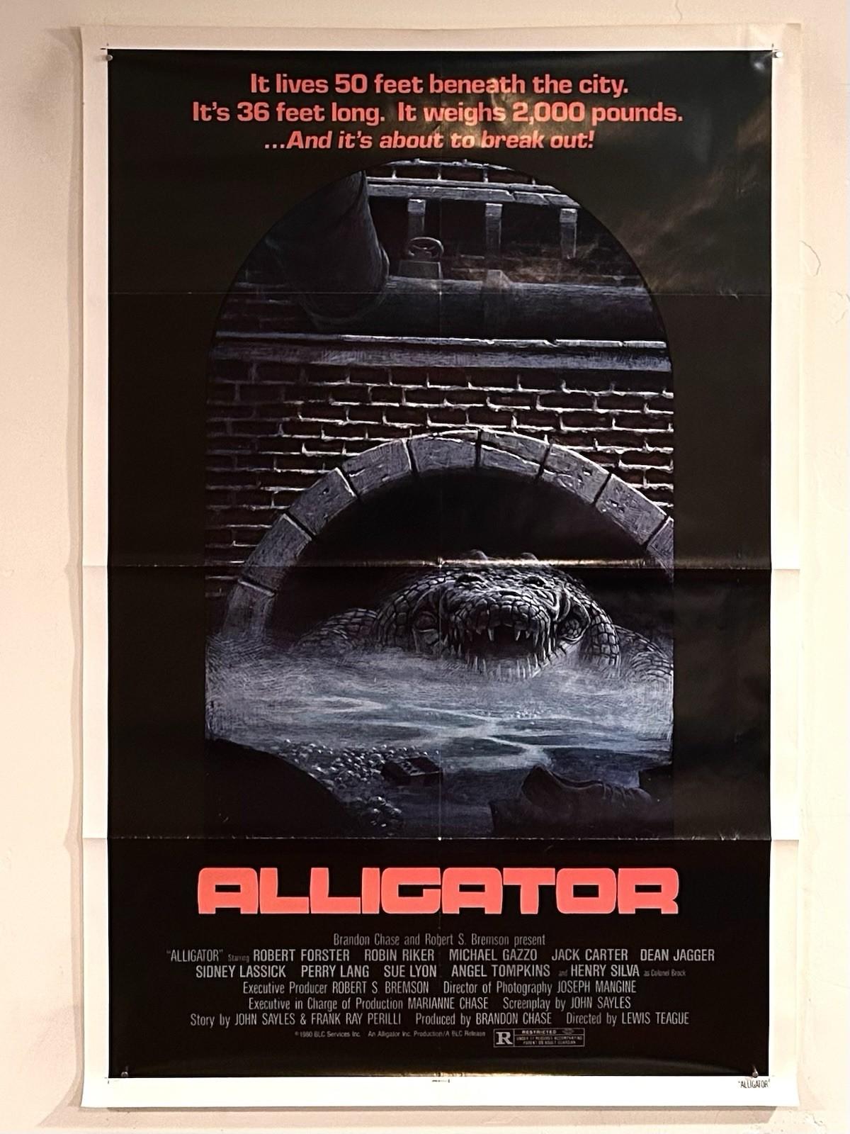 Vtg. ALLIGATOR 1980 Cult Horror John Sayles Original Movie Poster 27x41 NM