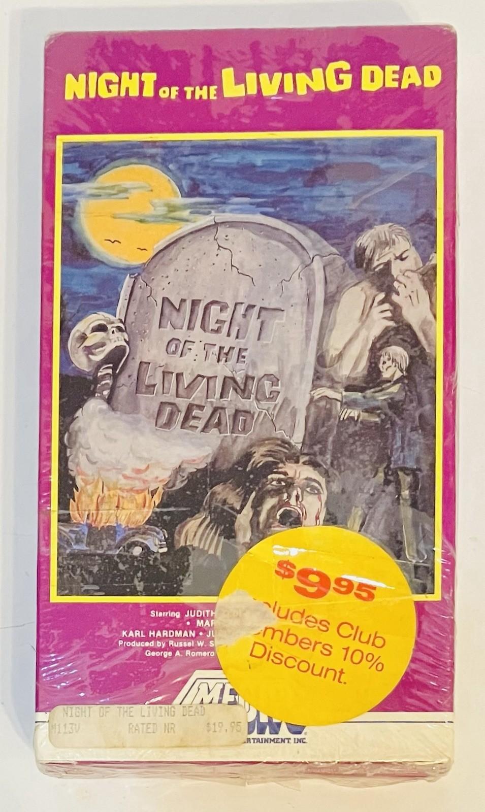 RARE SEALED! Night of the Living Dead VHS 1968 Slipcase 1982/NIB Orig/Media VTG