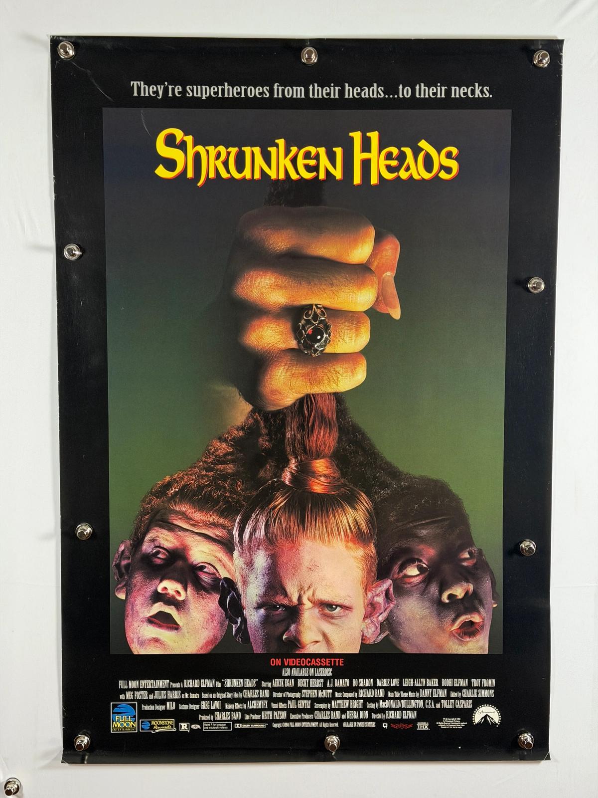 SHRUNKEN HEADS 1994 Original Video Promo Poster 27x40 SS Rolled Meg Foster