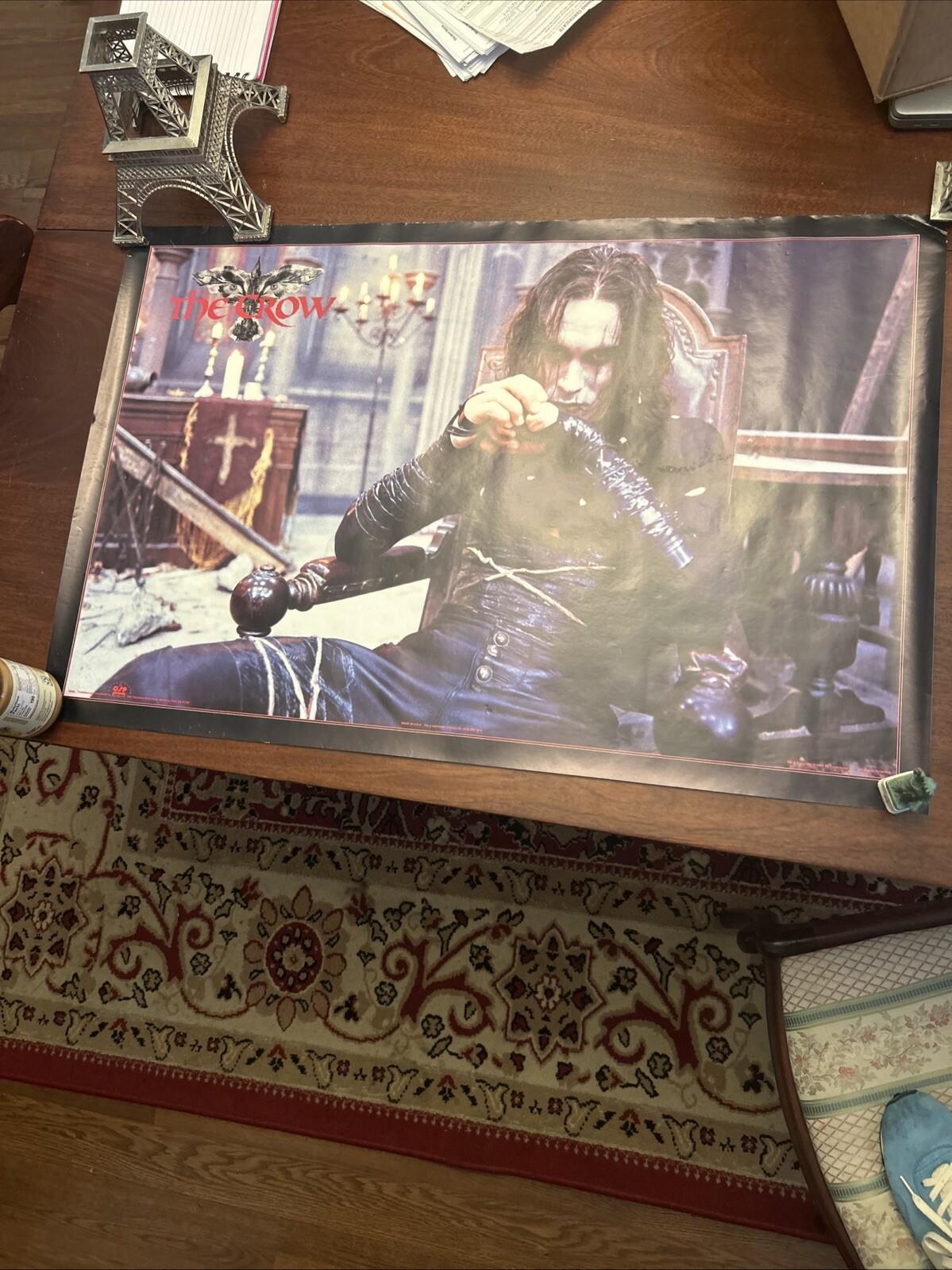 Vintage 1994 The Crow Brandon Lee Movie Promo Poster 23x35 Original