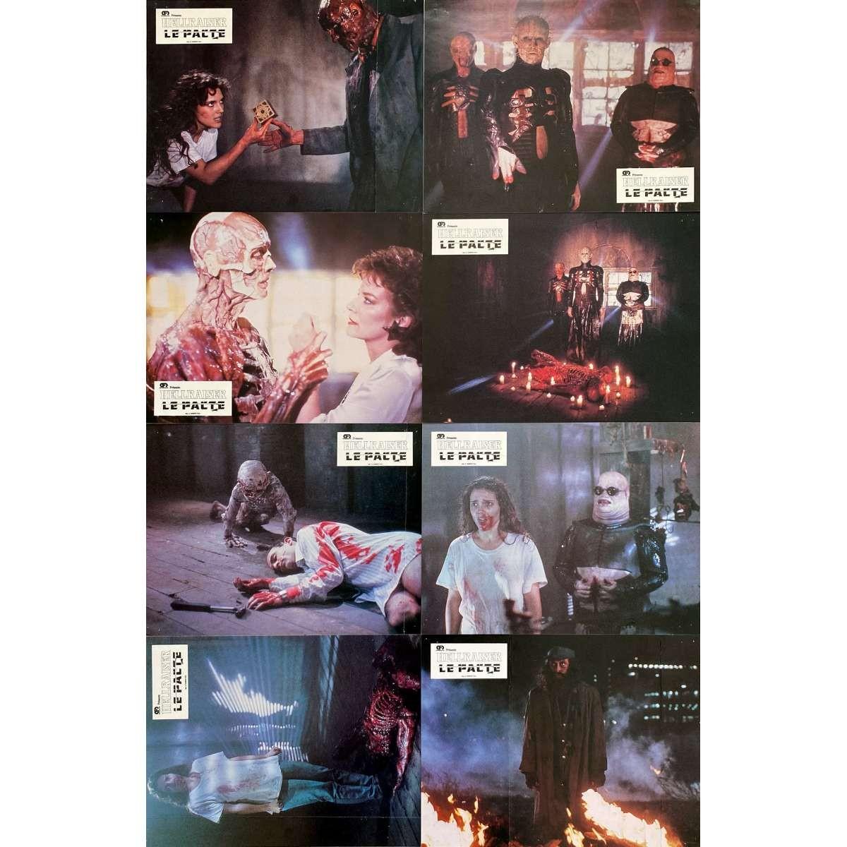 HELLRAISER Original Lobby Cards x8 - 9x12 in. - 1987 - Clive Barker, Doug Bradle