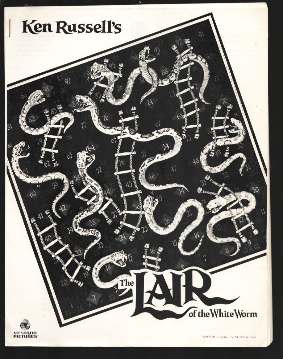 Lair of the White Worm Press Release 1988-28 pages-production information-Cast-f