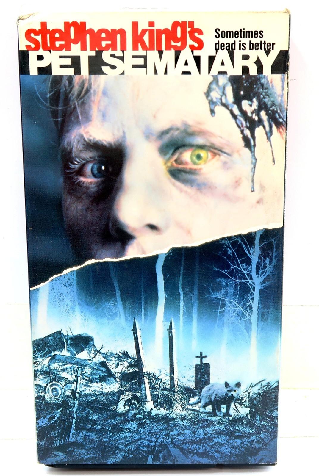 PET SEMATARY by Stephen King Vintage VHS Horror Movie 1989 / 1990 Excellent 