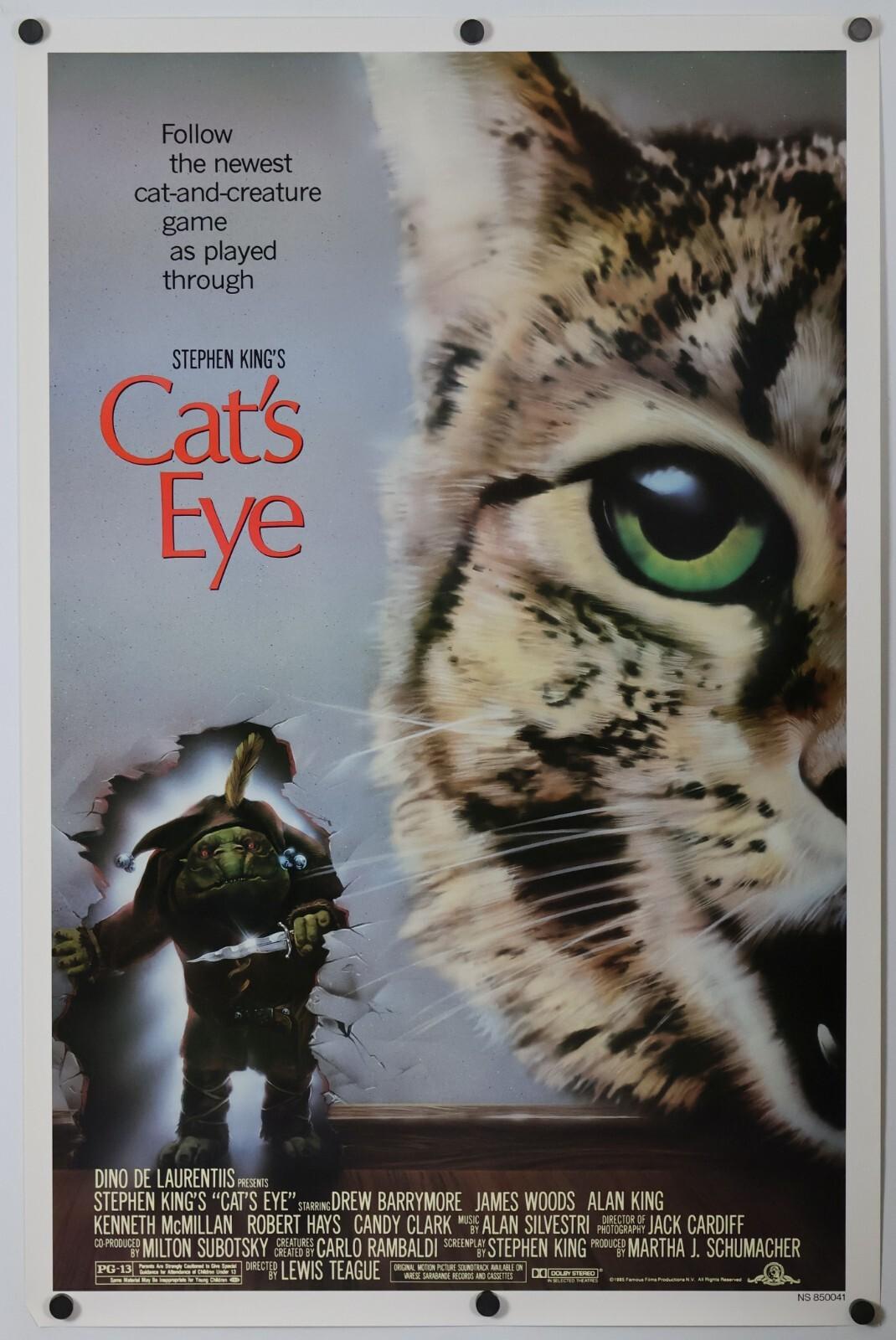 Cat's Eye - original movie poster - 27x41 - 1985 - ROLLED Stephen King