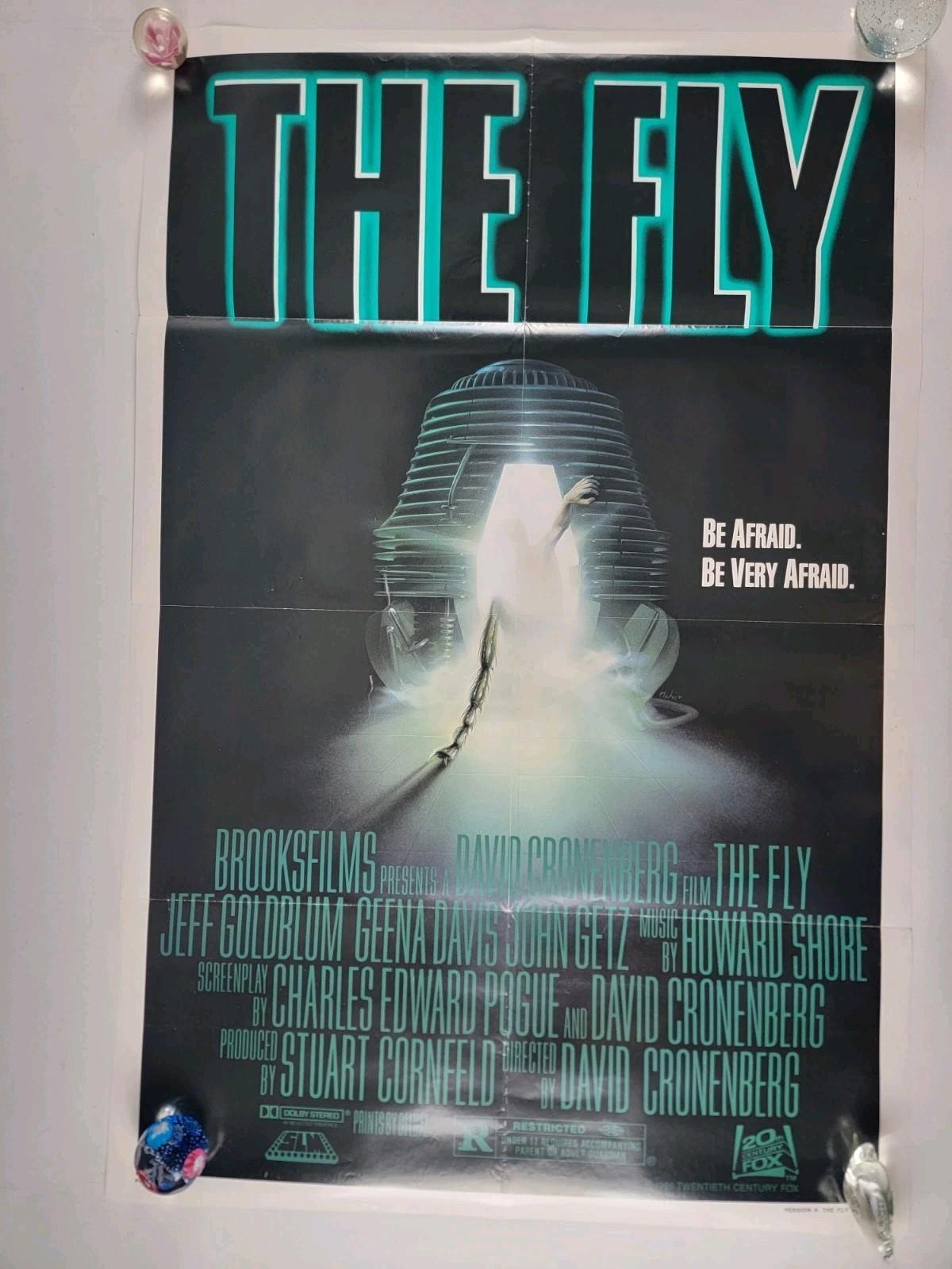The Fly 1986 Original 27X41 Folded NM Vintage MOVIE POSTER ~ JEFF GOLDBLUM 