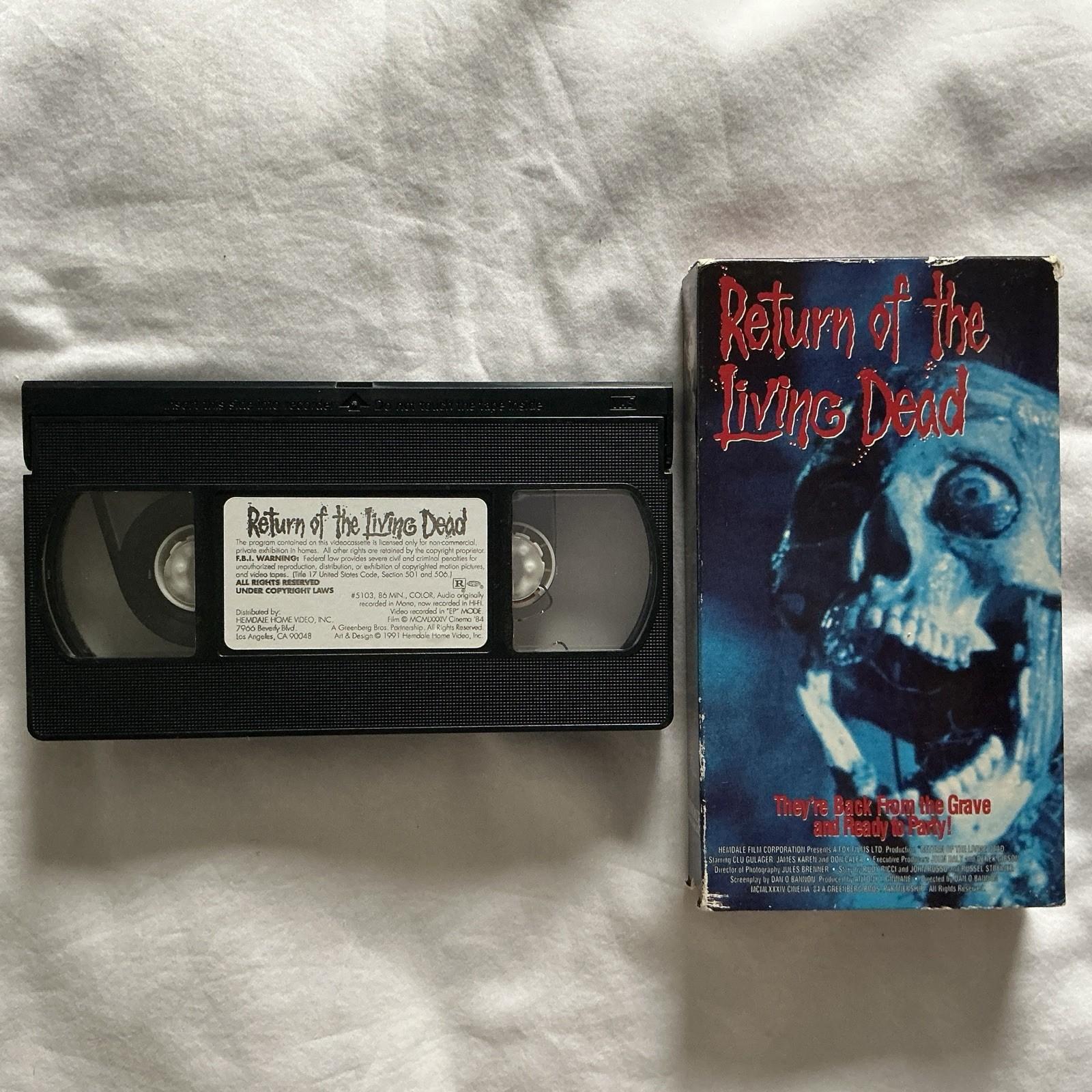 VTG 1985 Return Of The Living Dead VHS 1991 Hemdale Home Video Rare ZombieHorror