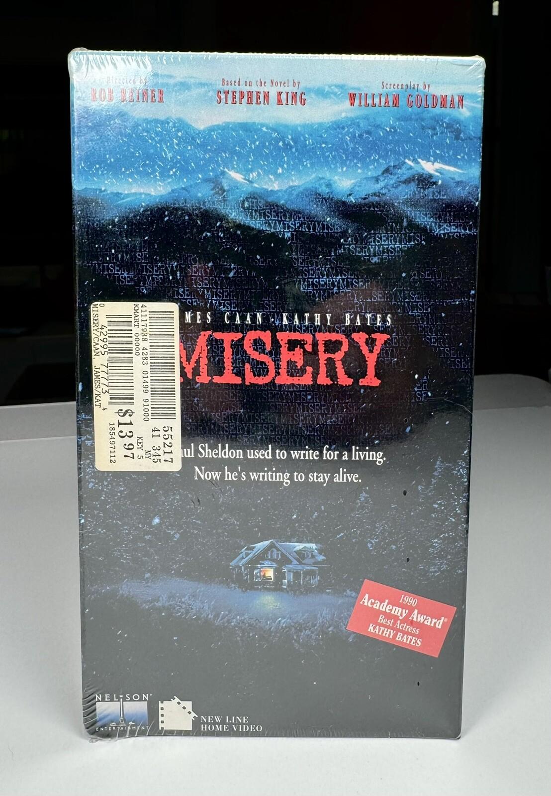 Vintage 1991 Stephen King's Misery VHS Factory Sealed Kmart Sticker Still Affixd