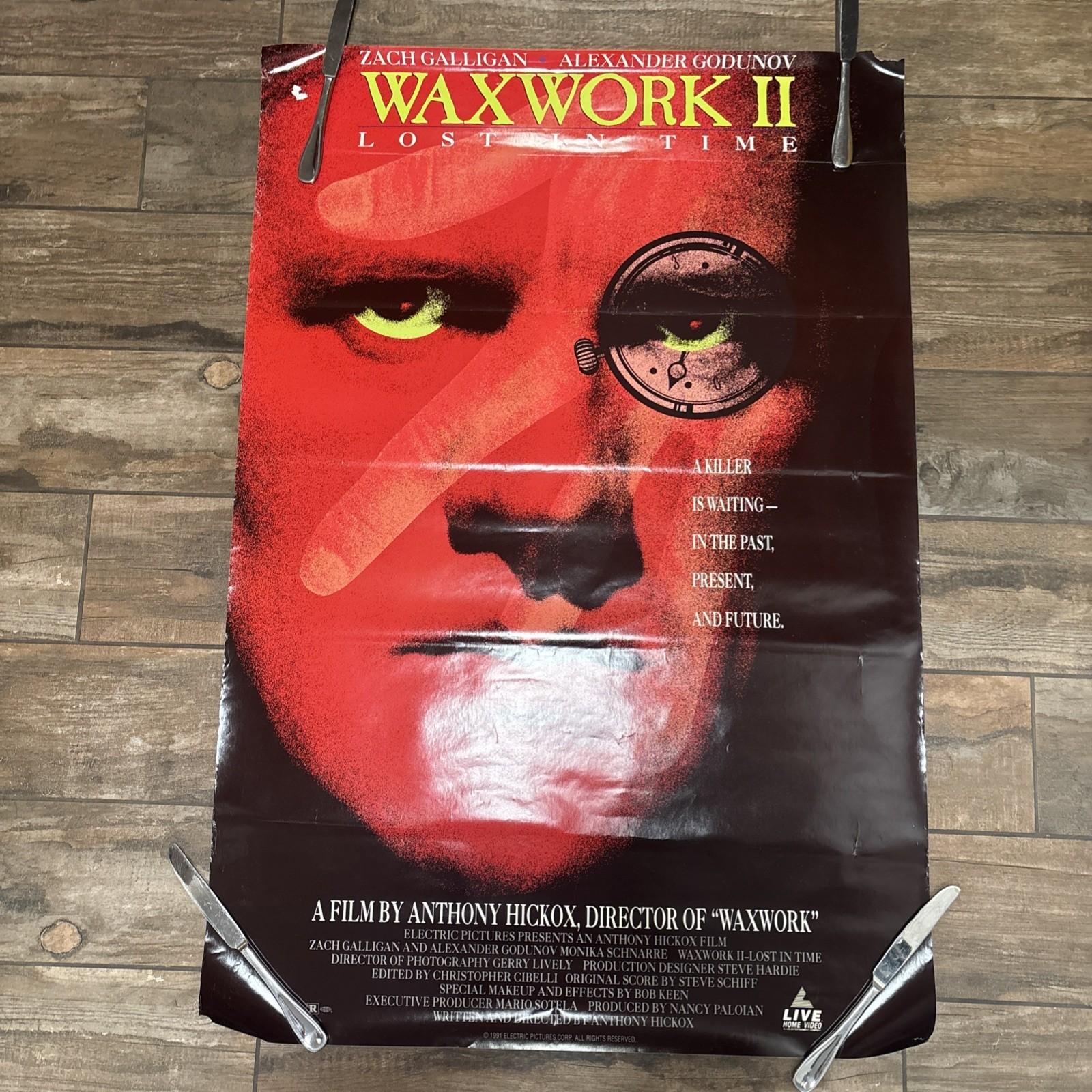Poster: Waxwork 2 II Lost In Time (1992): original movie promo VHS 27x40
