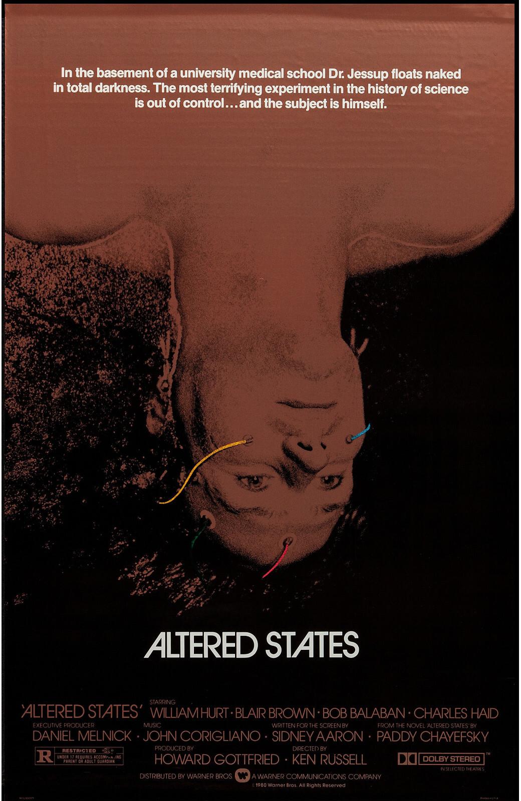 ALTERED STATES original ROLLED 1980 mylar one sheet movie poster WILLIAM HURT