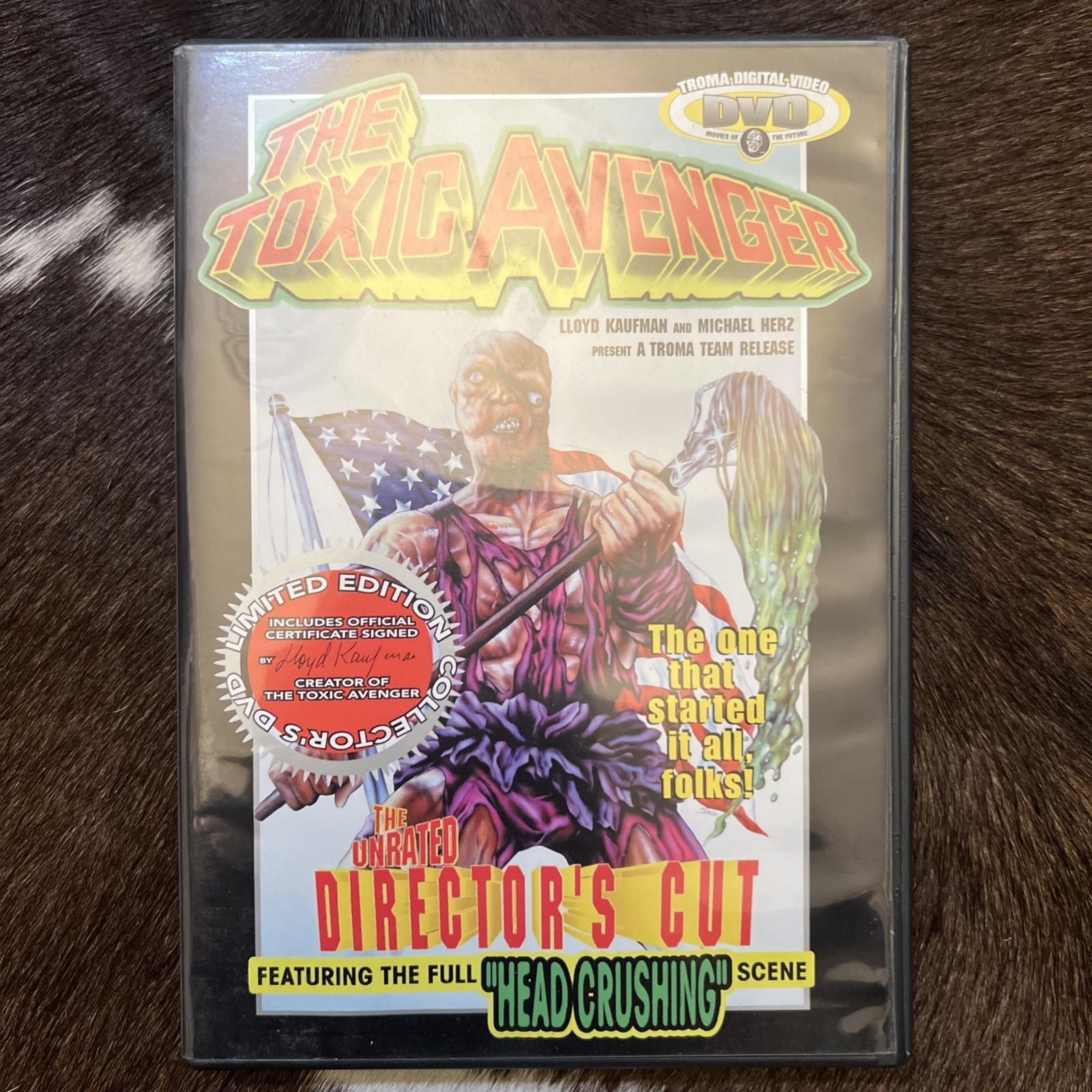 1997 The Toxic Avenger Limited Ed. Directors Cut Unrated Numbered Signed RARE