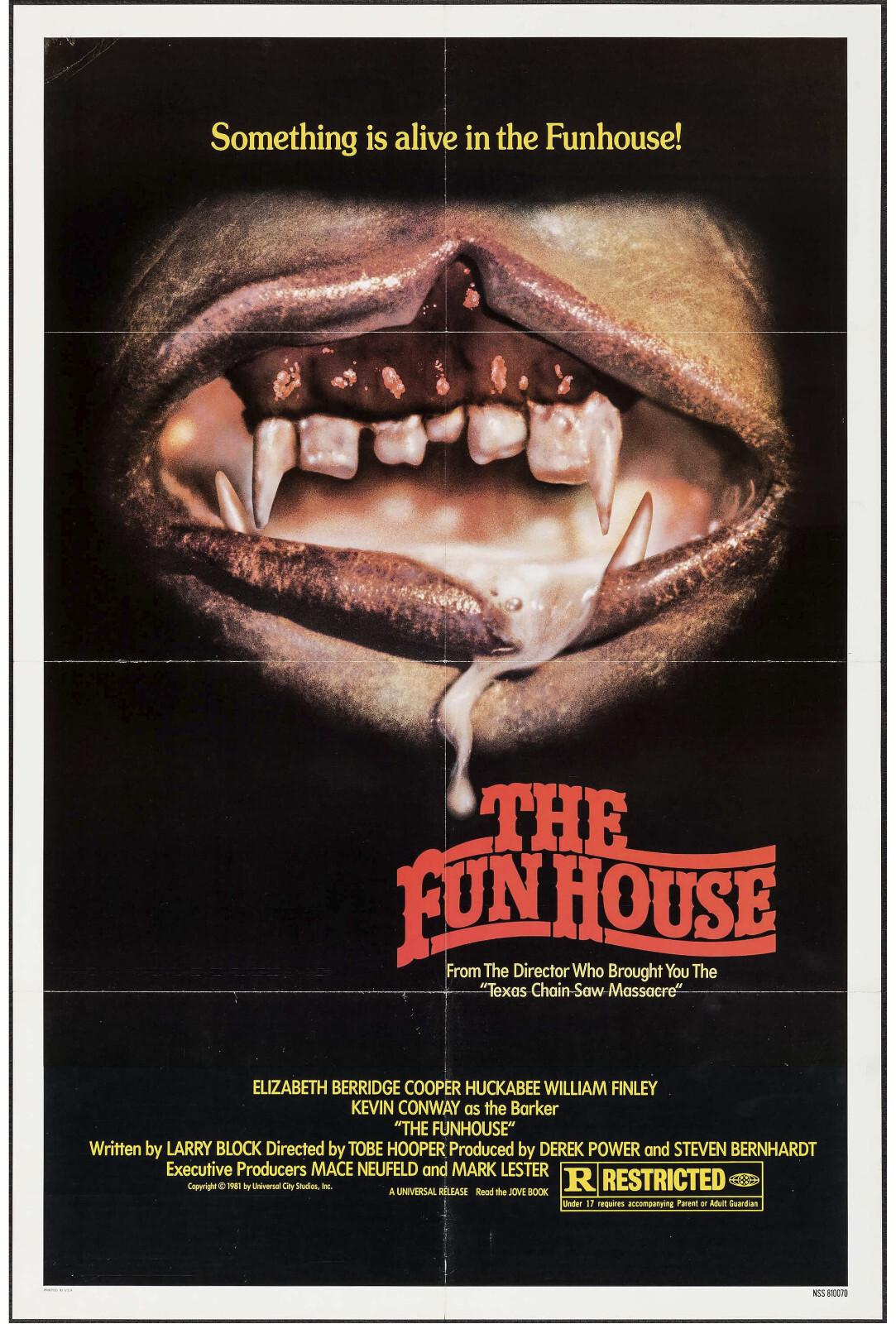 THE FUNHOUSE original 1981 one sheet movie poster TOBE HOOPER/WILLIAM FINLEY