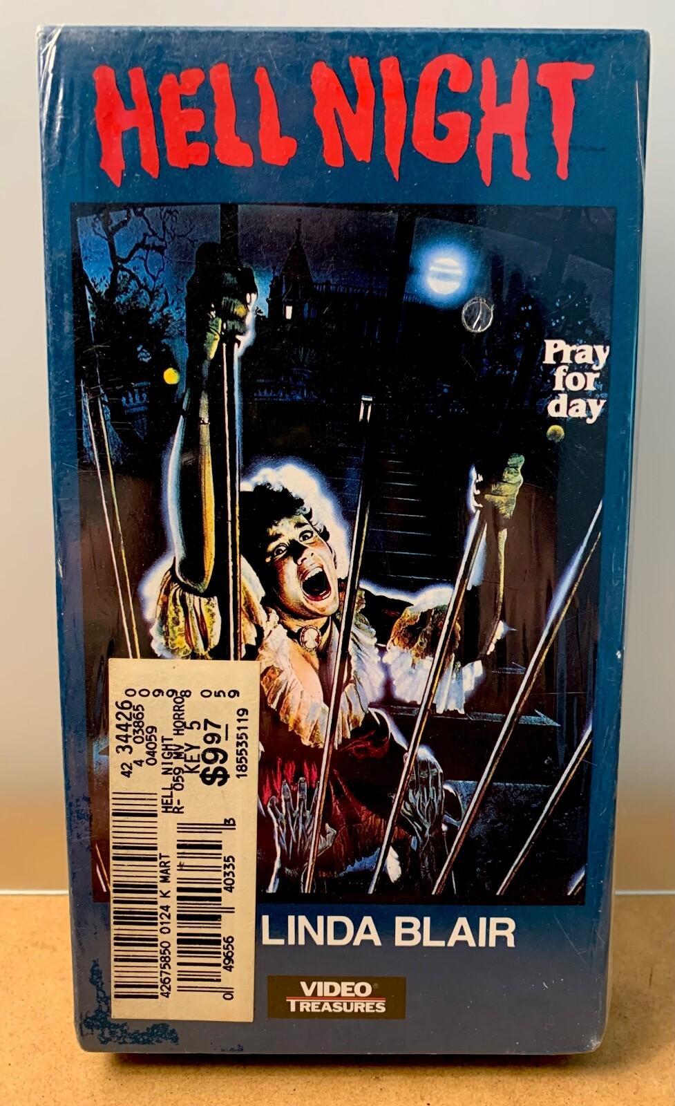 HELL NIGHT Video Treasures VHS 80's cult horror gore RARE SEALED + STICKER