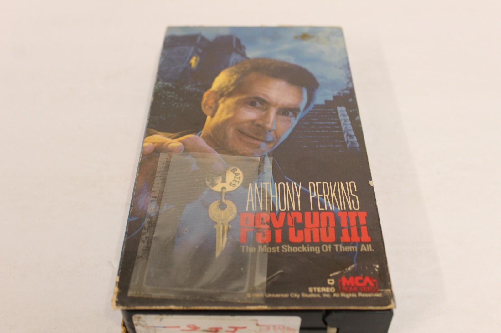 Psycho III 3 VHS 1987 Anthony Perkins Alfred Hitchcock Horror Vintage VH210