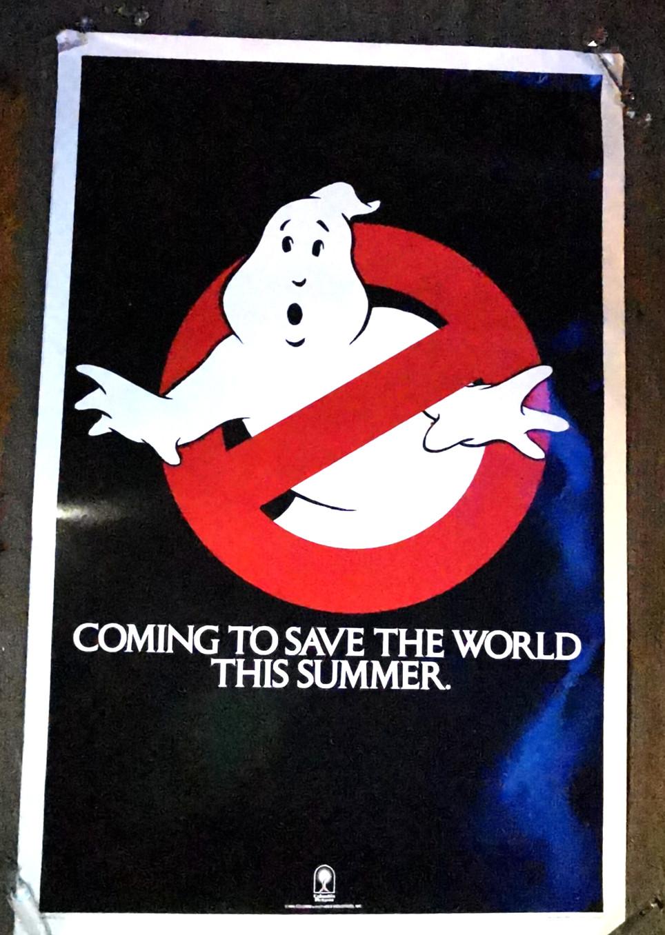 Rolled 27"x41" GHOSTBUSTERS Original Theater Movie Poster 1984 RARE Teaser Sheet