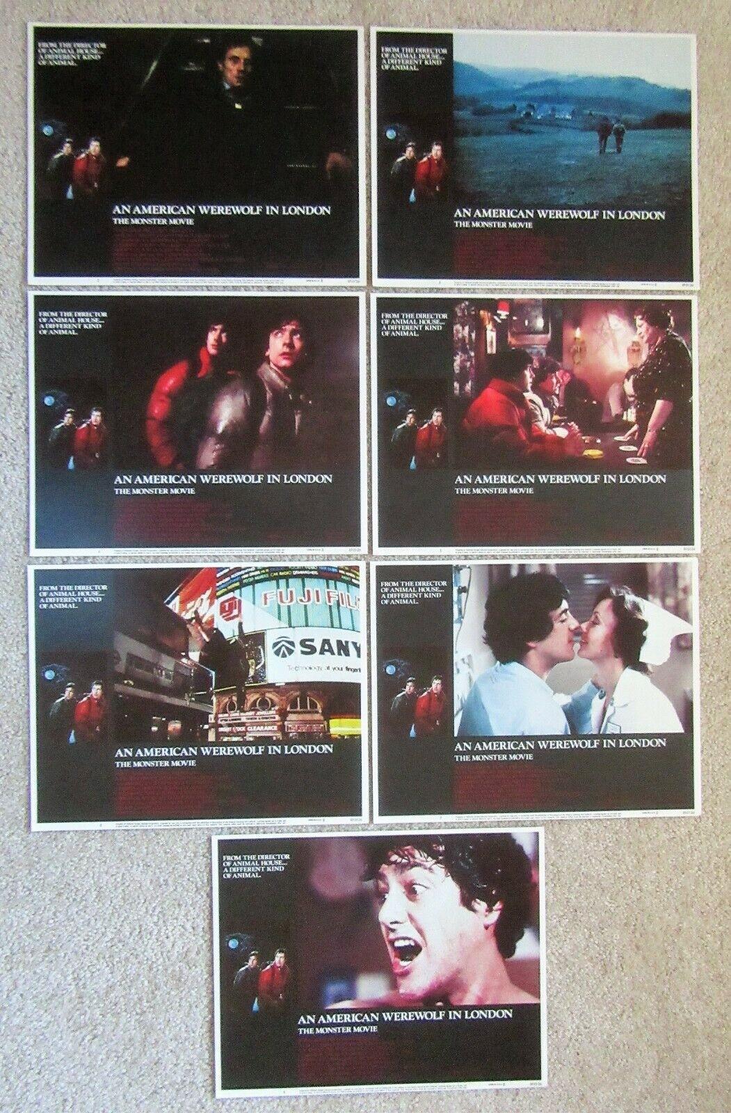 LOBBY CARDS American Werewolf In London Original 1981 Set Of 7 11x14