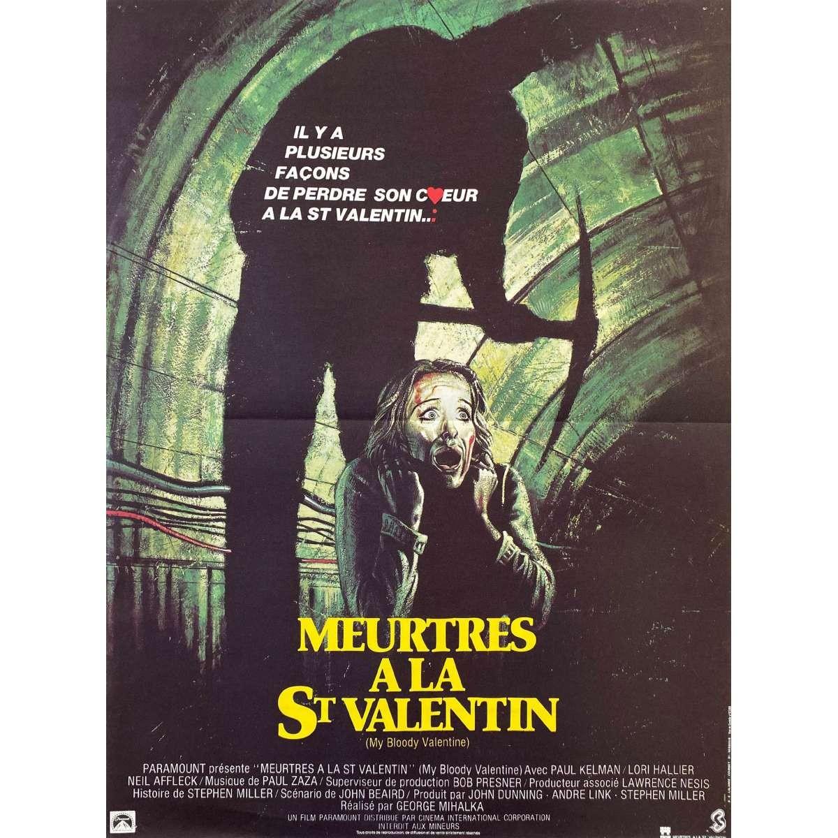 MY BLOODY VALENTINE Vintage Movie Poster  - 15x21 in. - 1981 - George Mihalka, P