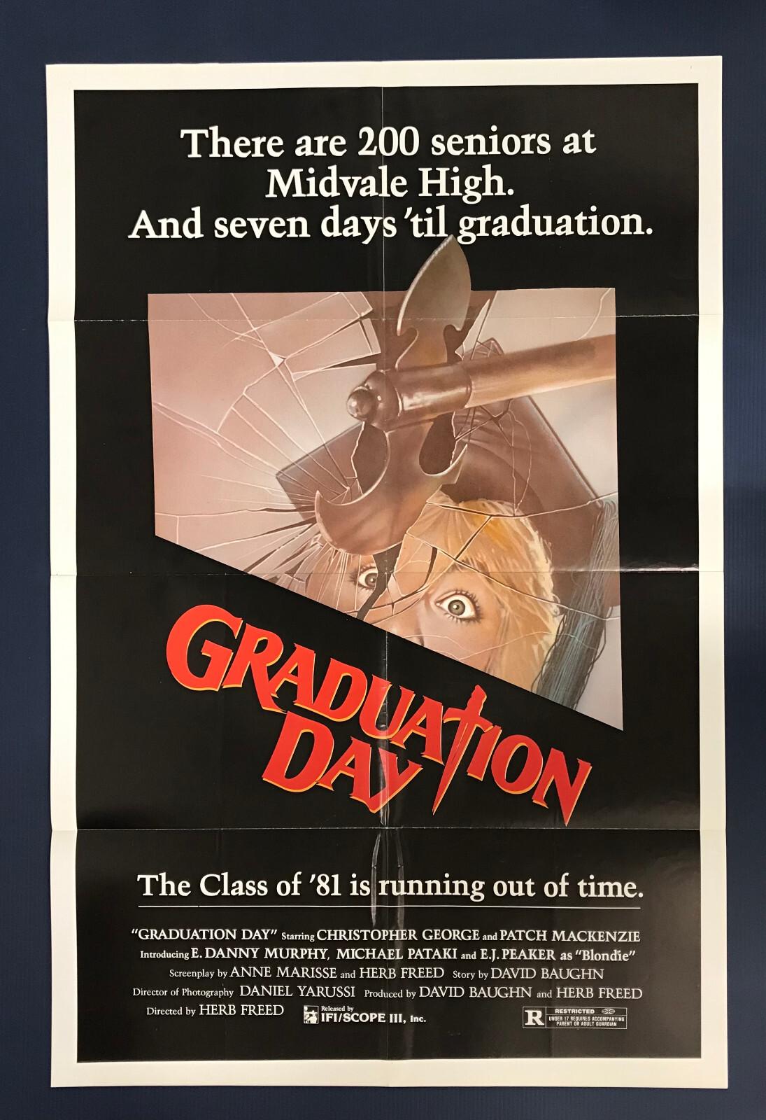 GRADUATION DAY (1981) Original Folded Movie Poster