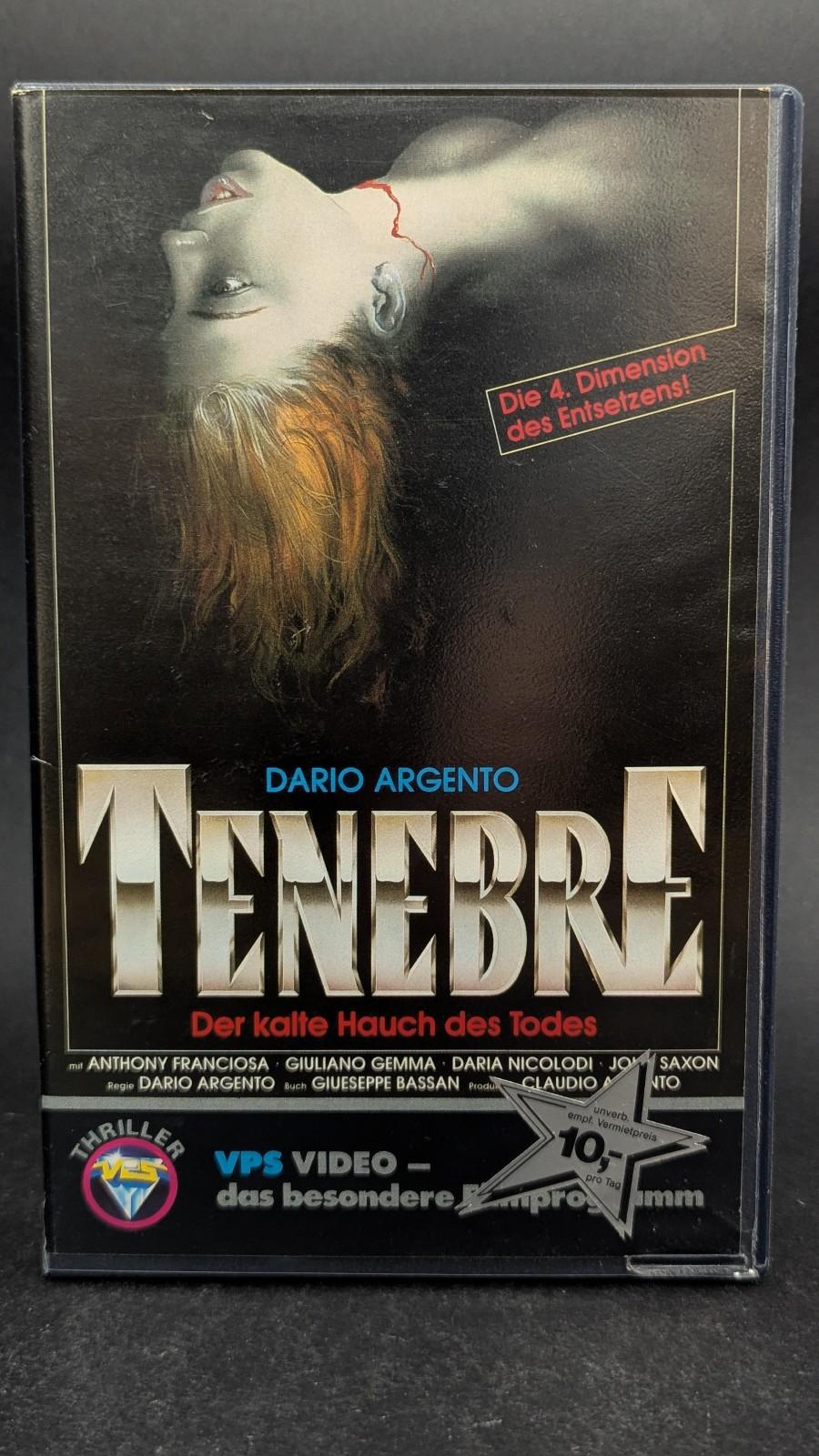 Tenebre - VHS former german video rental tape HORROR (Dario Argento) RARE Unsane