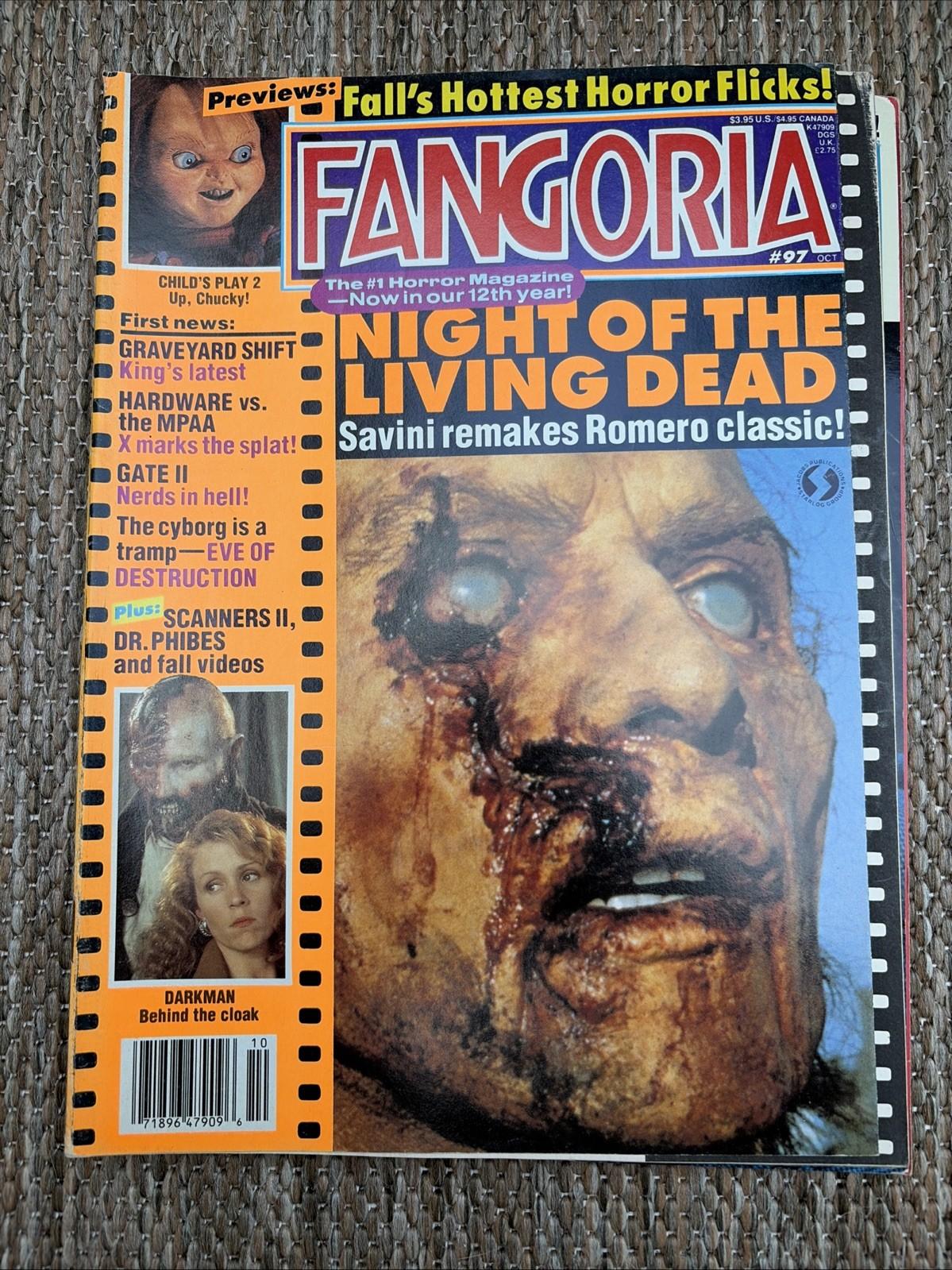 Fangoria #97 “Night Of The Living Dead” Cover Oct. 1990 (Starlog) Arachnophobia